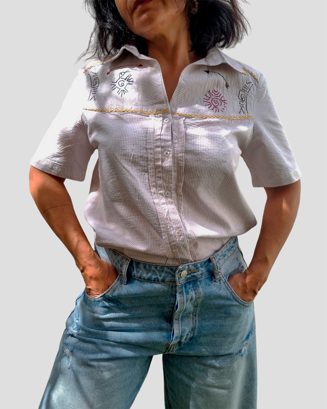 Blusa negra Asimétrica